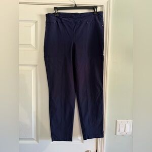 Cato Dark Blue Midi-Rise Trousers